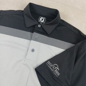 Footjoy XL Mens Polo Shirt Athletic Golf Knit Eagle Brook CC 25x31‎